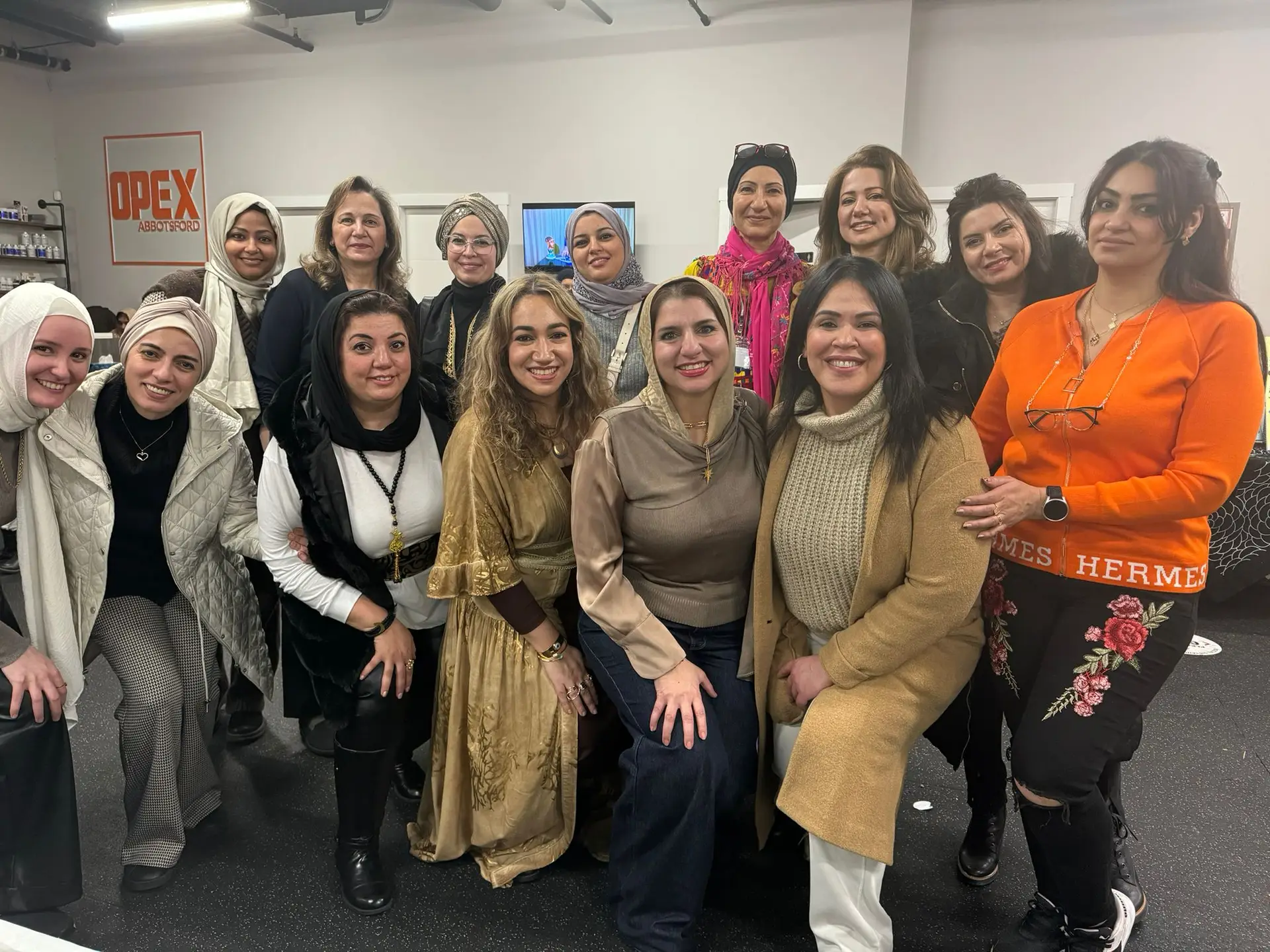 Nehal with vendors and volunteers