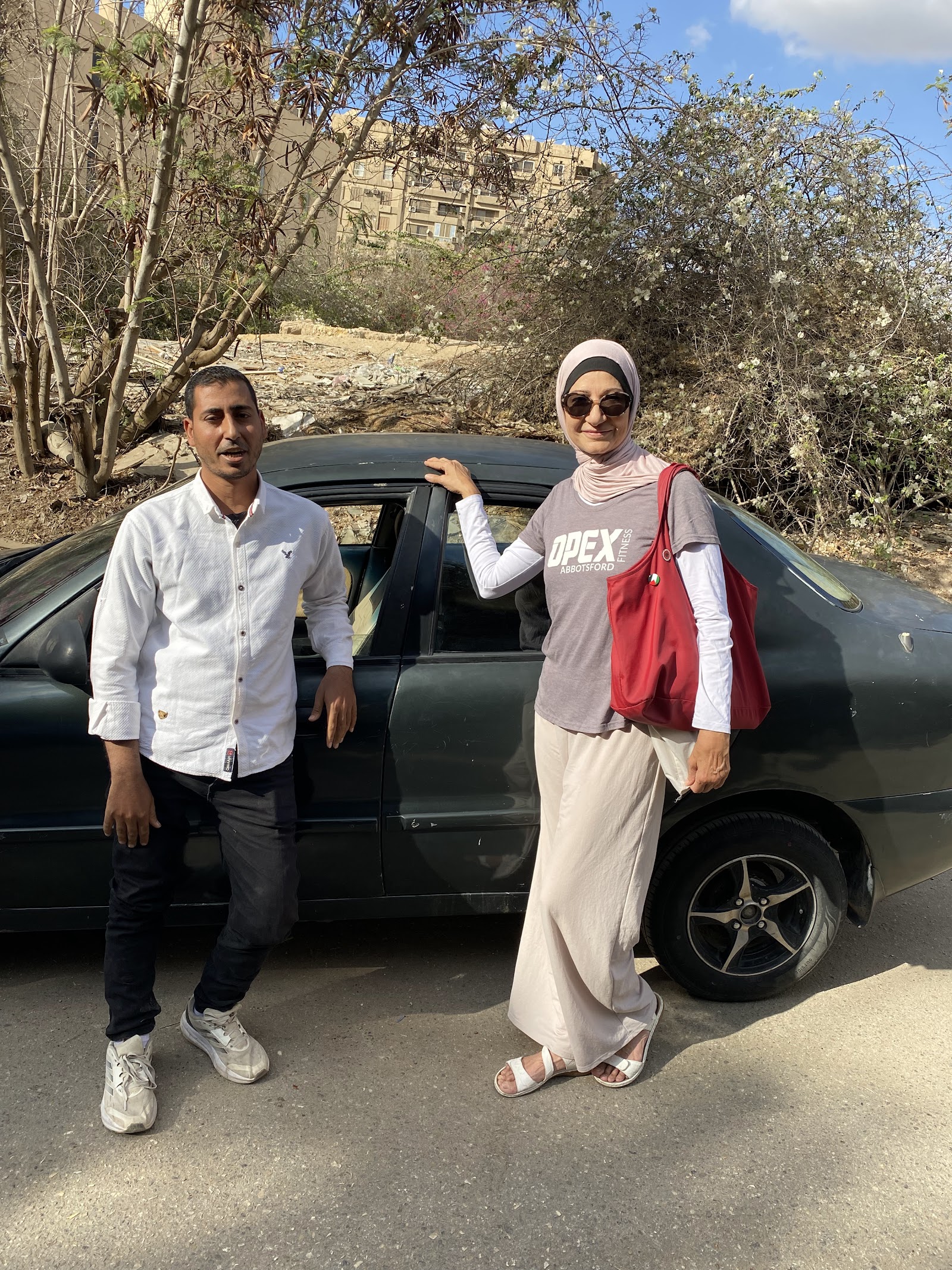 Ahmed and Salsabeel co-founder Nehal with the car donors helped fund